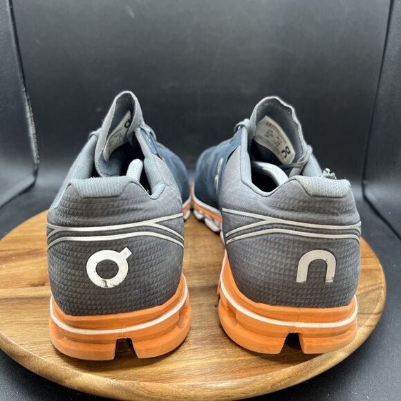 On Cloud Cloudflow Mens Size 14 Grey Orange Athletic Shoes Sneakers Running
